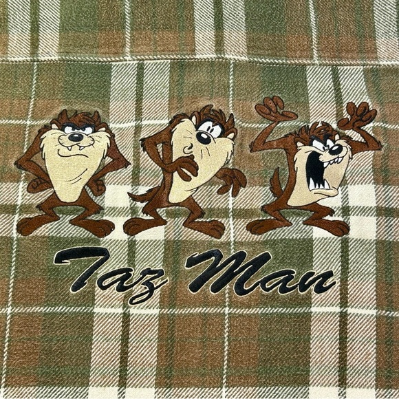 Warner Bros. Taz Man Shirt Jacket Size M Men’s - Picture 7 of 9